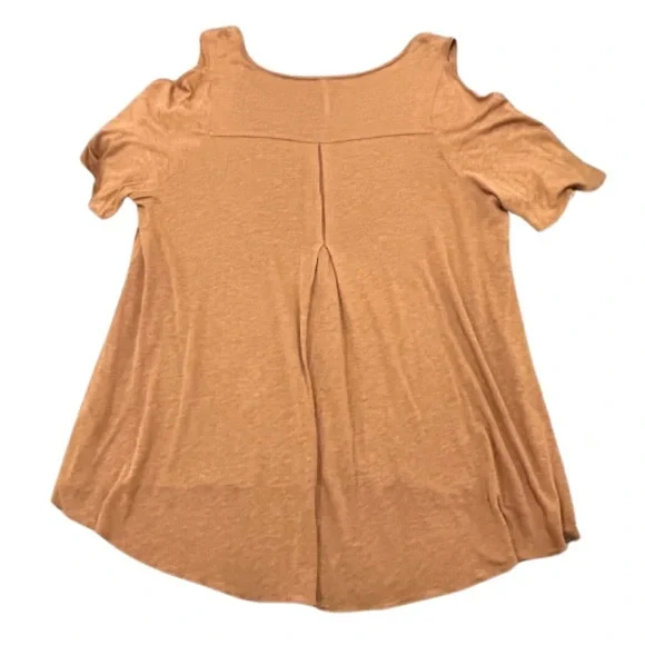 Free People Bittersweet cold shoulder tee small tan - Picture 2 of 9